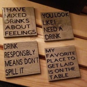 4 handmade coasters